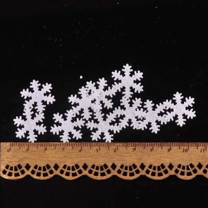 White Felt Snowflake Christmas Sticker