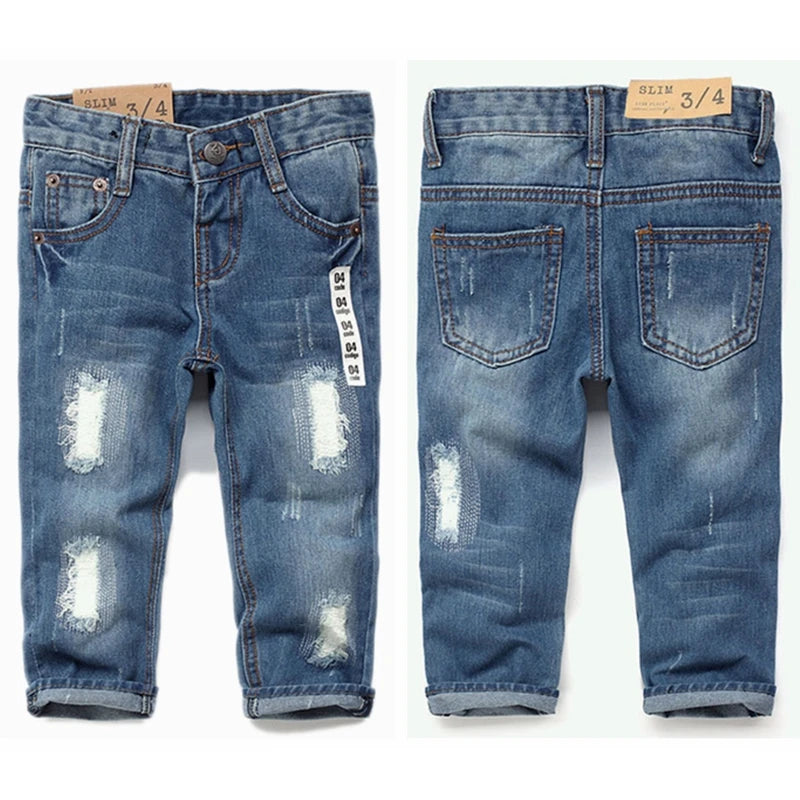 0-6T Baby Girls And Boys Stretchy Denim Pants