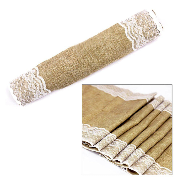 Lace Table Runners Rustic Burlap Decor-Kitchen Tools & Utensils-Arlik interiors