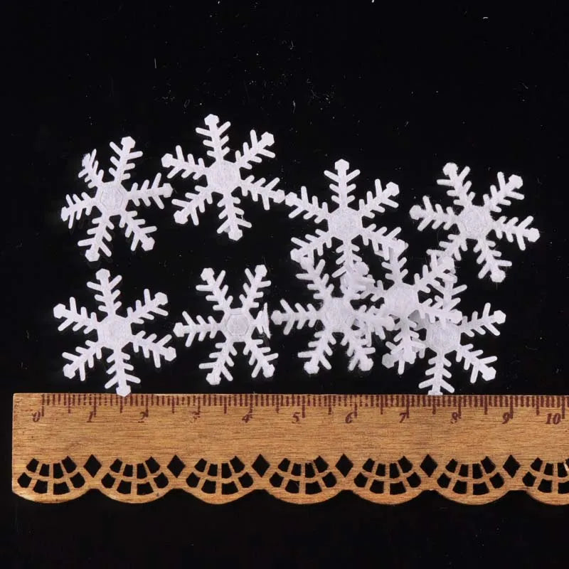 White Felt Snowflake Christmas Sticker