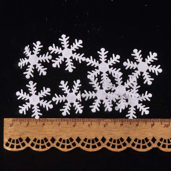 White Felt Snowflake Christmas Sticker
