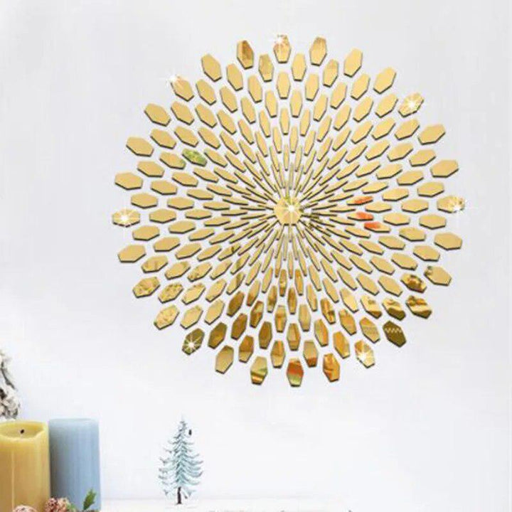 3D Mirror Stickers Petal Wall Stickers-Arlik interiors