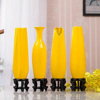 Yellow Ceramic Vase Home Decor-Vase-Arlik interiors