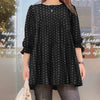 ZANZEA Women Blouse 2024 Spring Polka Dot Print Tops Casual Loose Puff Sleeve Ruffle Tunic Office Lady O-neck Blusa Oversized-Bennys Beauty World