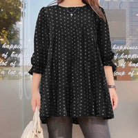 ZANZEA Women Blouse 2024 Spring Polka Dot Print Tops Casual Loose Puff Sleeve Ruffle Tunic Office Lady O-neck Blusa Oversized-Bennys Beauty World