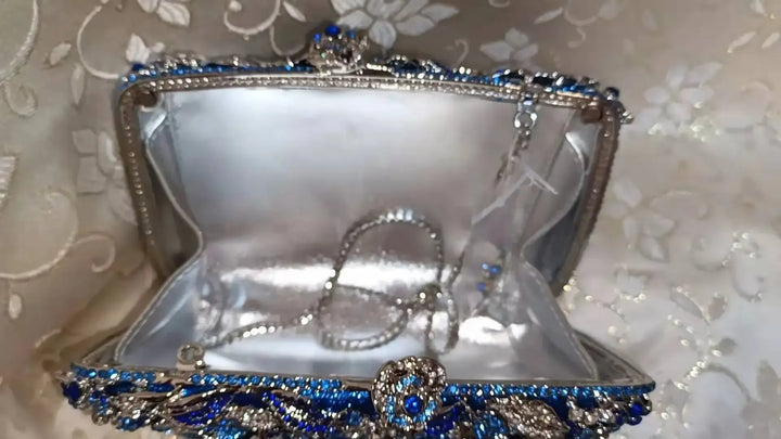 Crystal Rhinestone Evening Clutch Bag - Bennys Beauty World