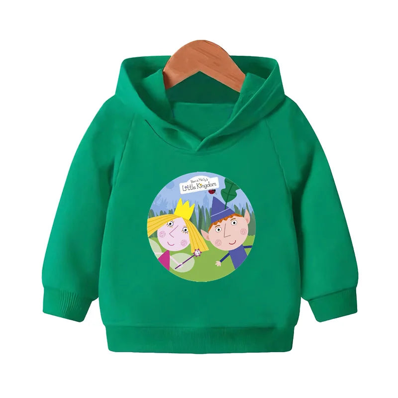 Kids Cartoon Print Pullover Hoodie
