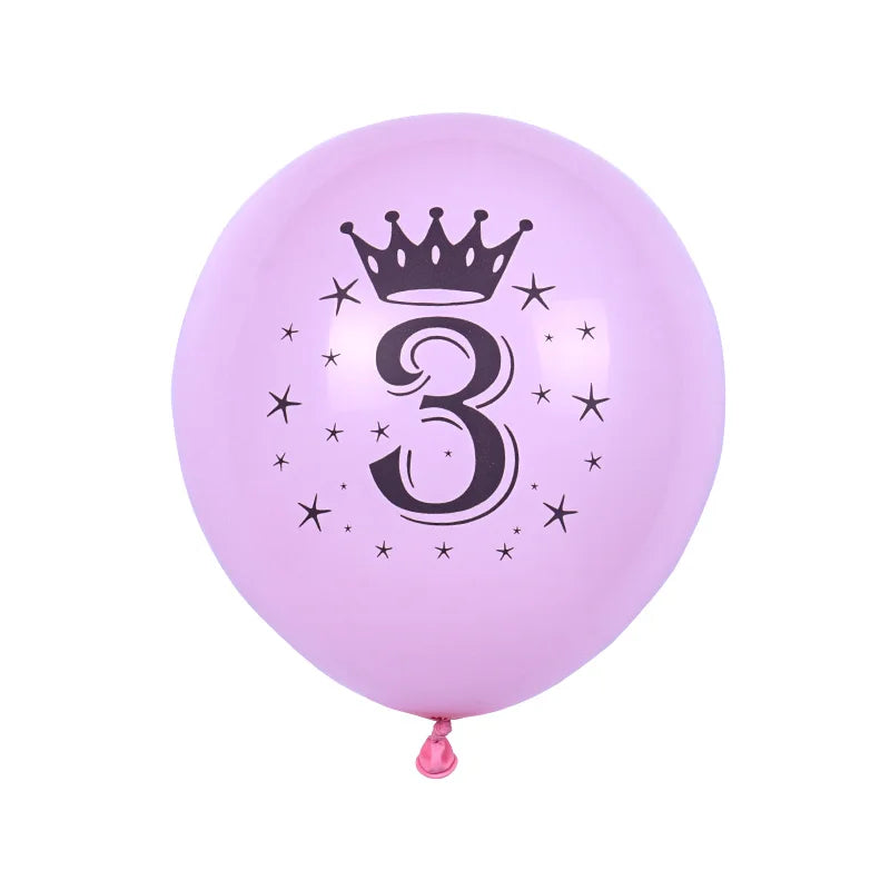 10pcs happy birthday balloons party decorations pink and blue balloons