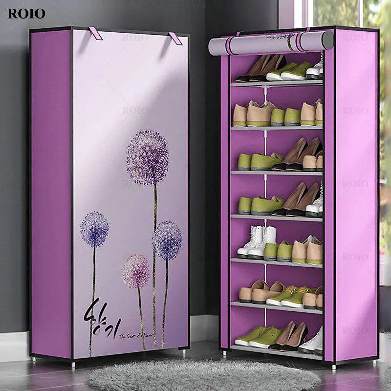 Simple Shoe Cabinet Dustproof Fabric Organizer-Shoe Racks & Organizers-Arlik interiors