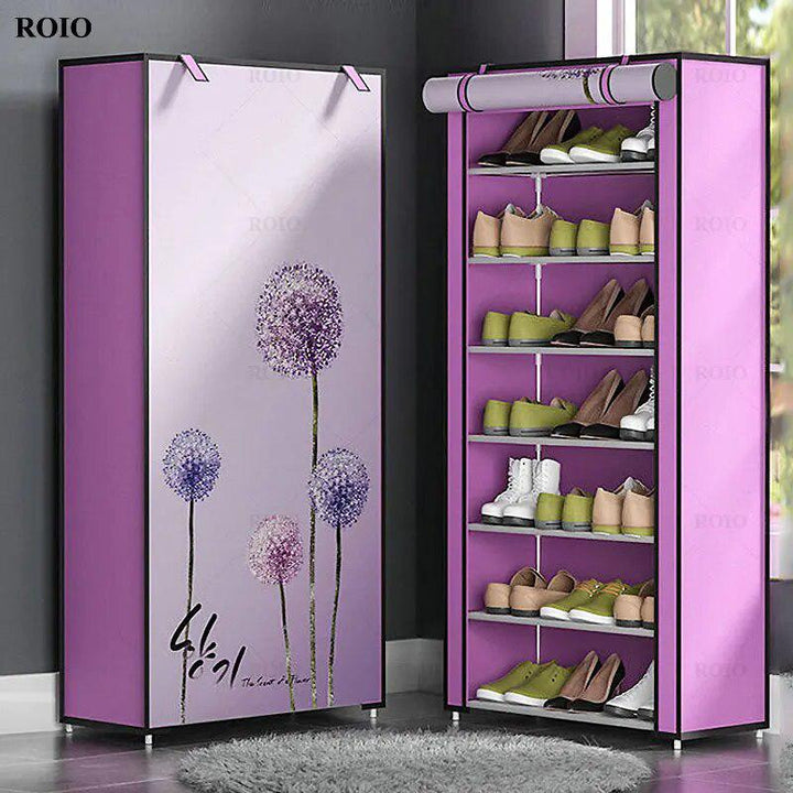 Simple Shoe Cabinet Dustproof Fabric Organizer-Shoe Racks & Organizers-Arlik interiors