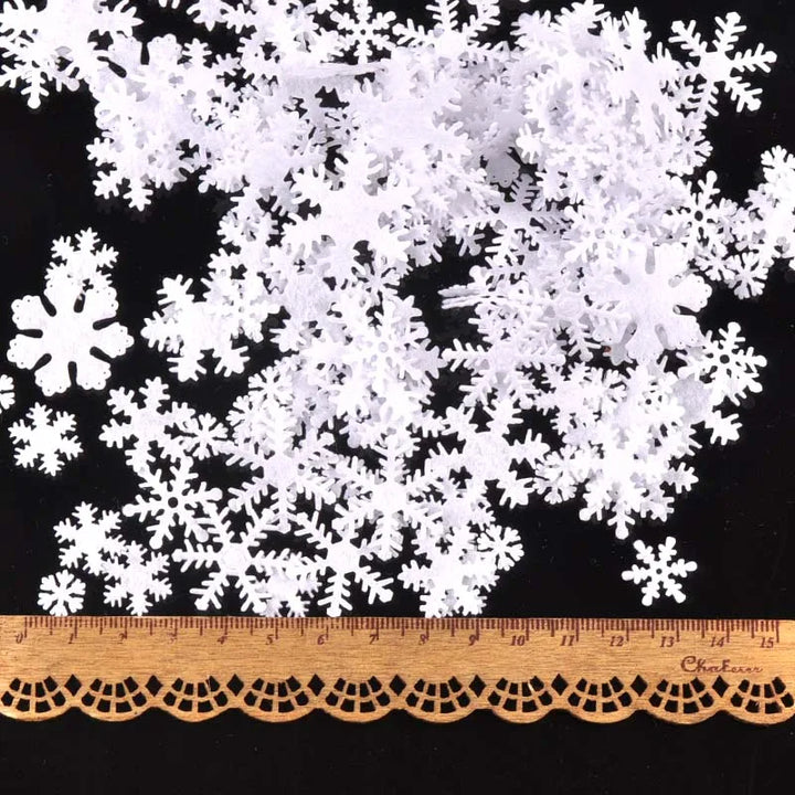 White Felt Snowflake Christmas Sticker