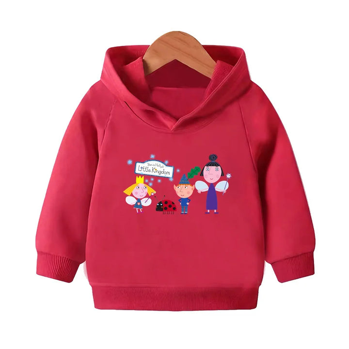 Kids Cartoon Print Pullover Hoodie