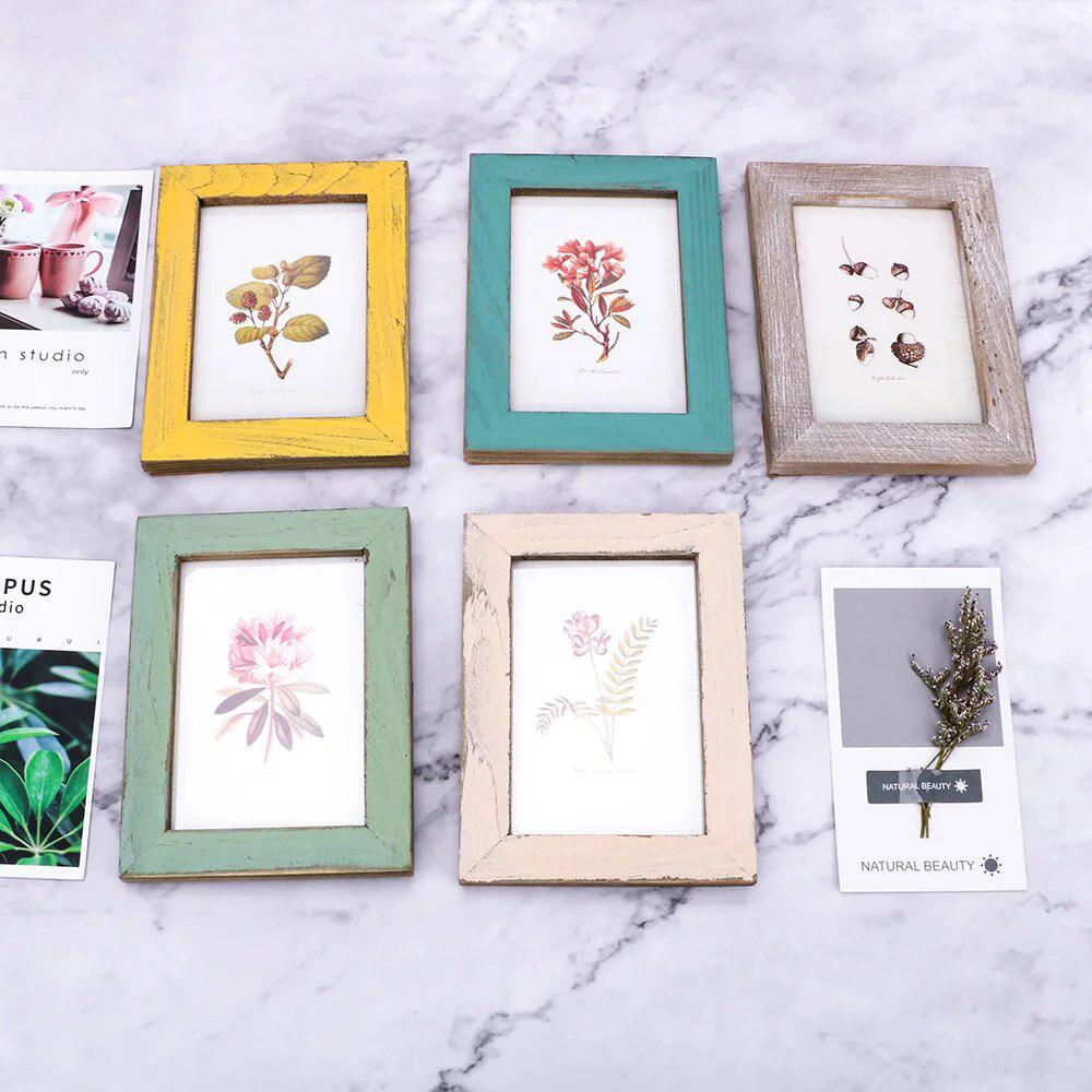 Wooden Wedding Couple Pictures Frames Home Decor 5 Colors Vintage Photo Frame Creative Gift-Arlik interiors