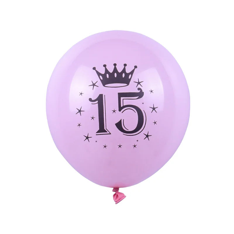 10pcs happy birthday balloons party decorations pink and blue balloons