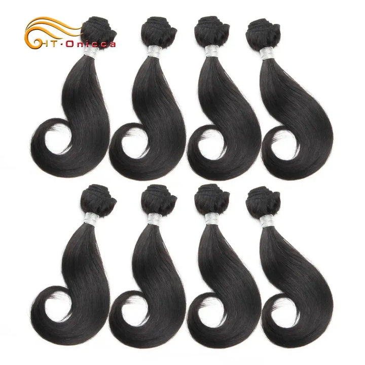 Brazilian Remy Curly Hair Bundles – 8 Pcs 100% Human Hair Ombre Weave Extensions-hair extensions-Bennys Beauty World