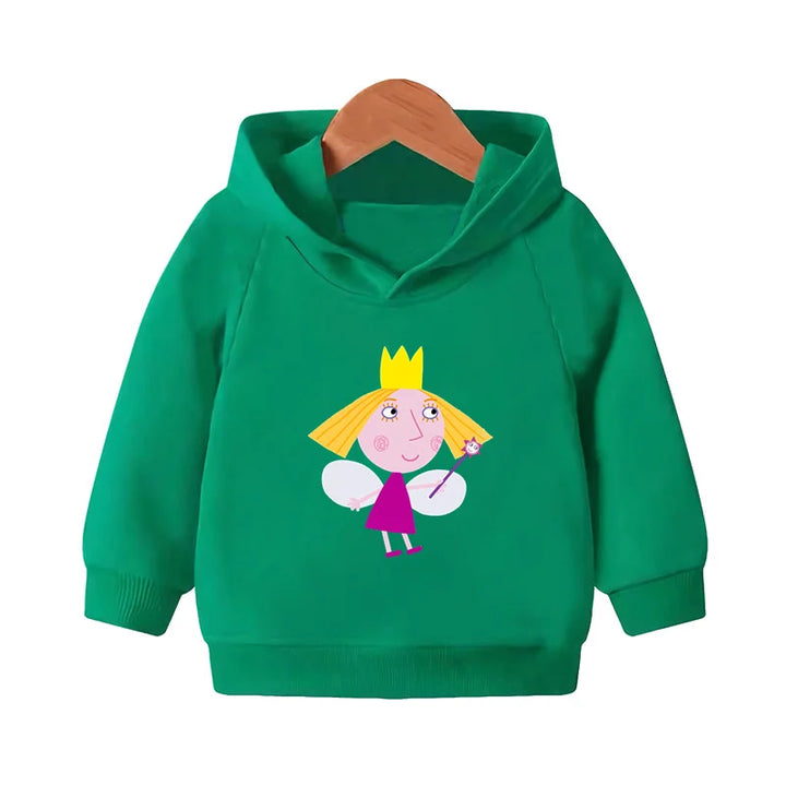 Kids Cartoon Print Pullover Hoodie