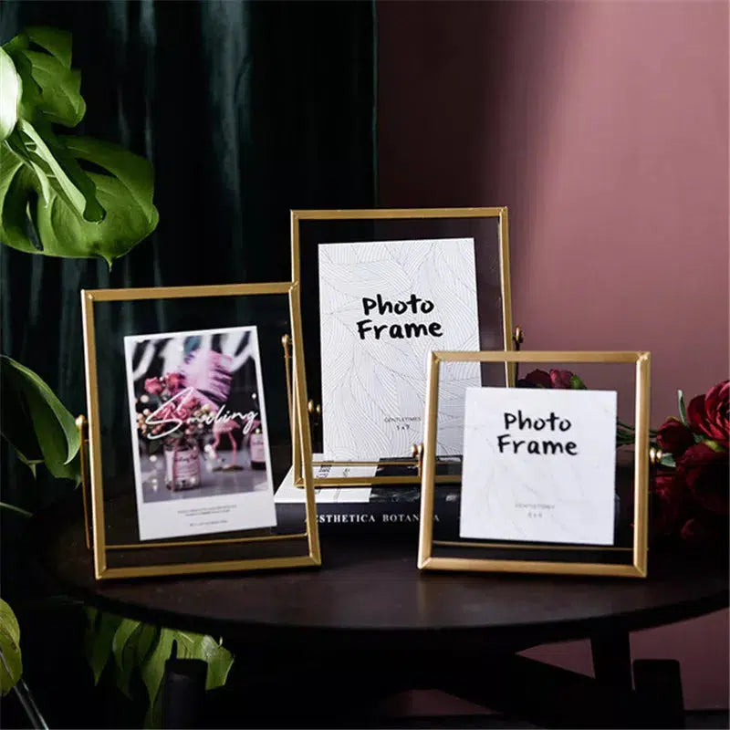 Nordic Gold Black Metal Painting Picture Poster Frame DIY Wall Photo Cube Frame Poster Creative Family Decorative Frame-Arlik interiors