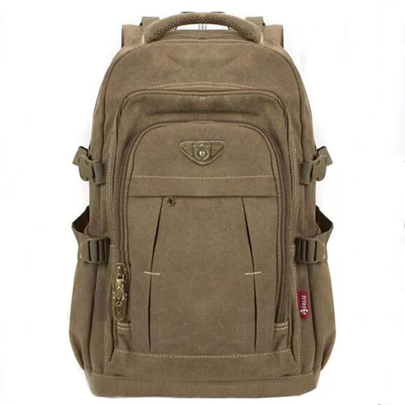 Canvas Military School Backpack-Bennys Beauty World