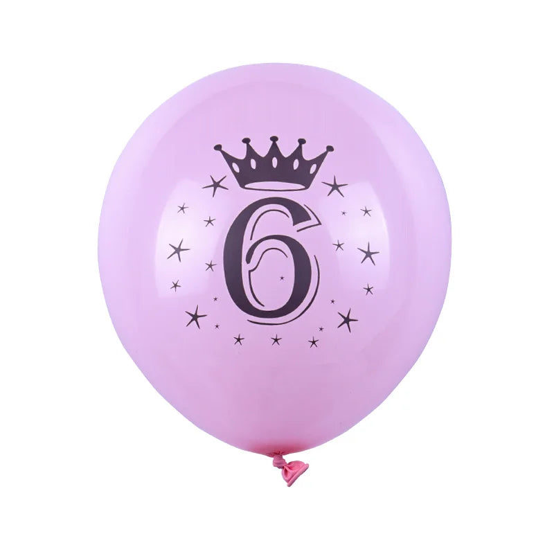 10pcs happy birthday balloons party decorations pink and blue balloons