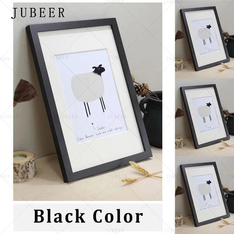 Nordic Simple Wooden Frame A4 A3 Black White Color Picture Photo Frames for Wall picture frames wall photo frame home decor-Arlik interiors