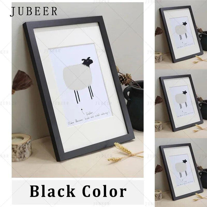 Nordic Simple Wooden Frame A4 A3 Black White Color Picture Photo Frames for Wall picture frames wall photo frame home decor-Arlik interiors