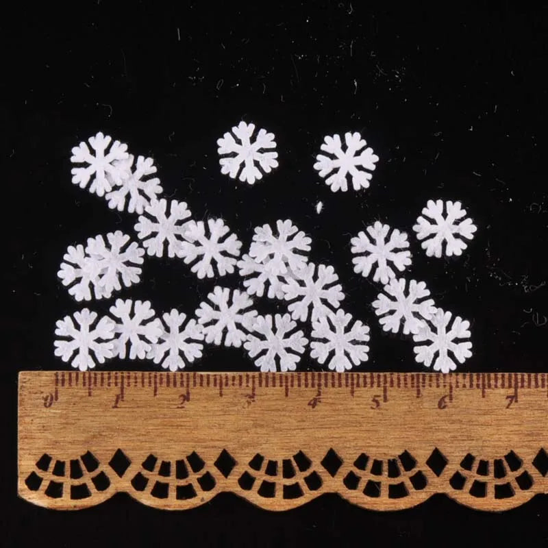 White Felt Snowflake Christmas Sticker