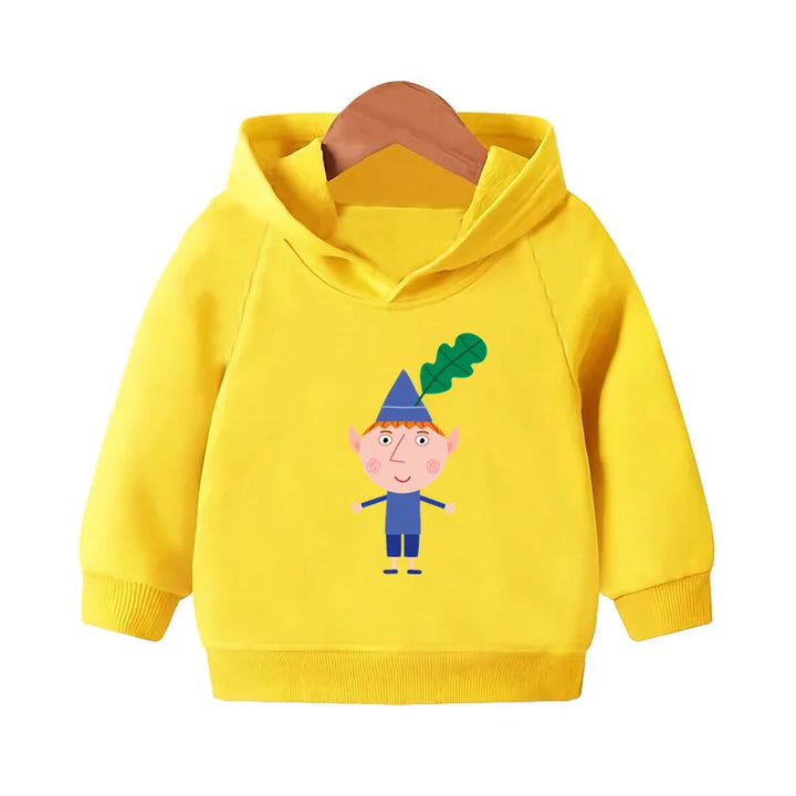 Kids Cartoon Print Pullover Hoodie