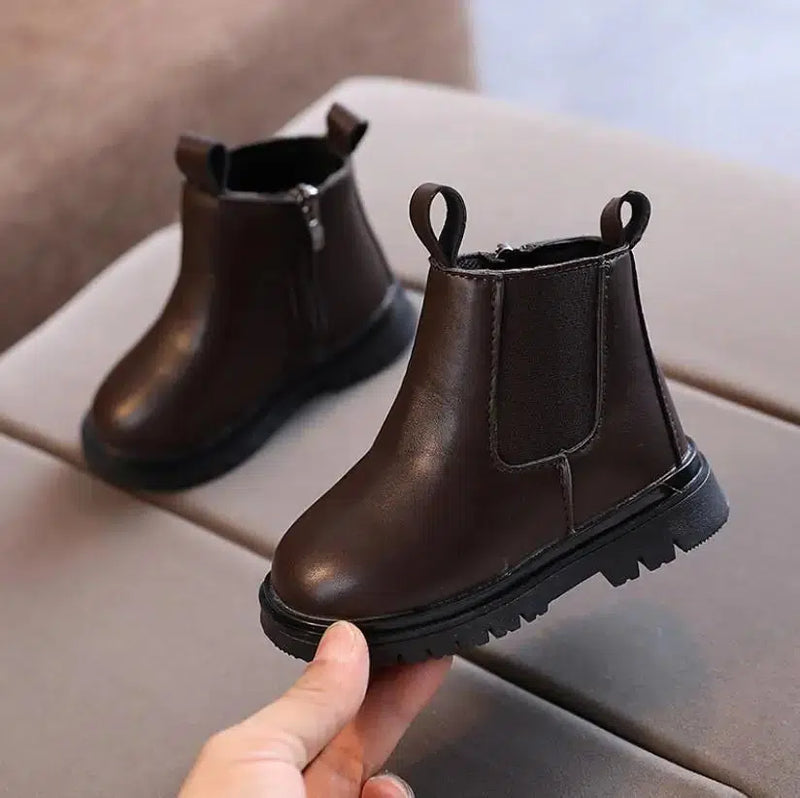 Girls Leather Boots for Winter Anti-Slip Boot with Foot Warmer-Shoes-Bennys Beauty World