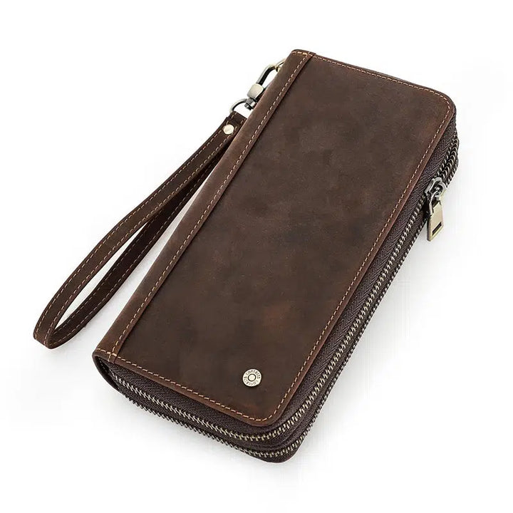 Leather Mens Wallet Clutch Bag Card Holder Long Wallets-bag-Bennys Beauty World