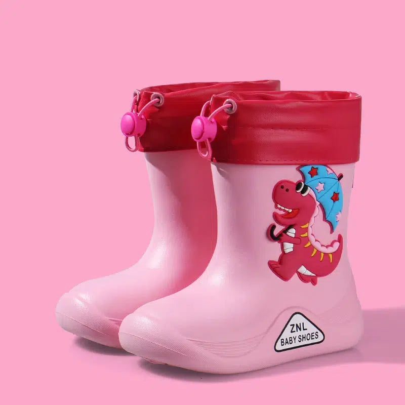 Removable Plush Rain Boots Toddler Waterproof Shoes-Shoes-Bennys Beauty World