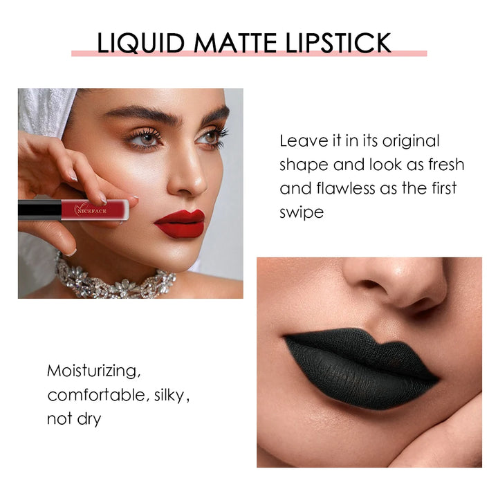 NICEFACE Nude Liquid Lipsticks, Waterproof