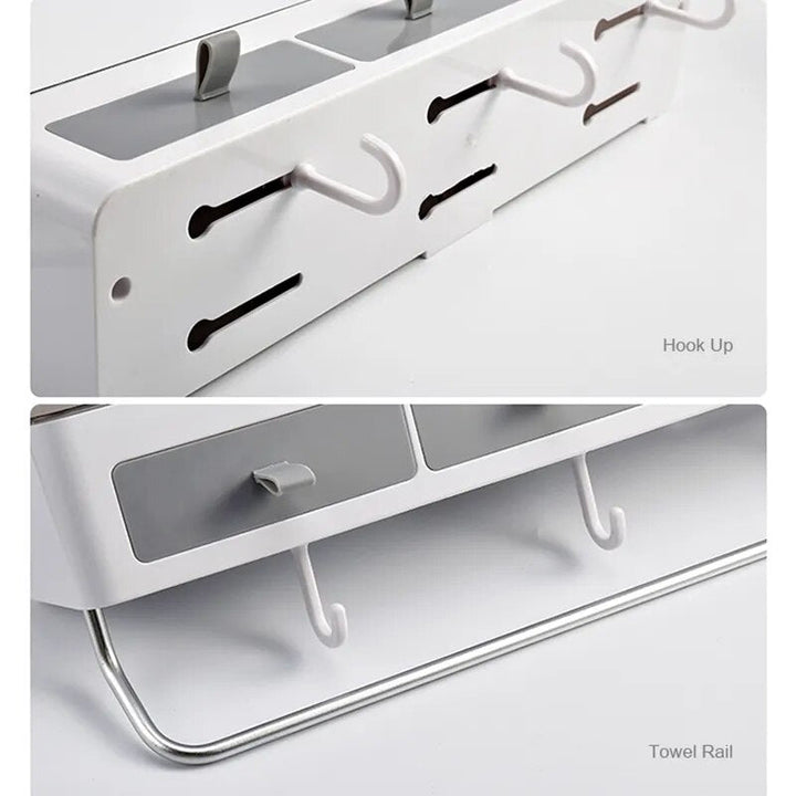 Punch-free Bathroom Organizer Rack-Storage & Organization-Arlik interiors