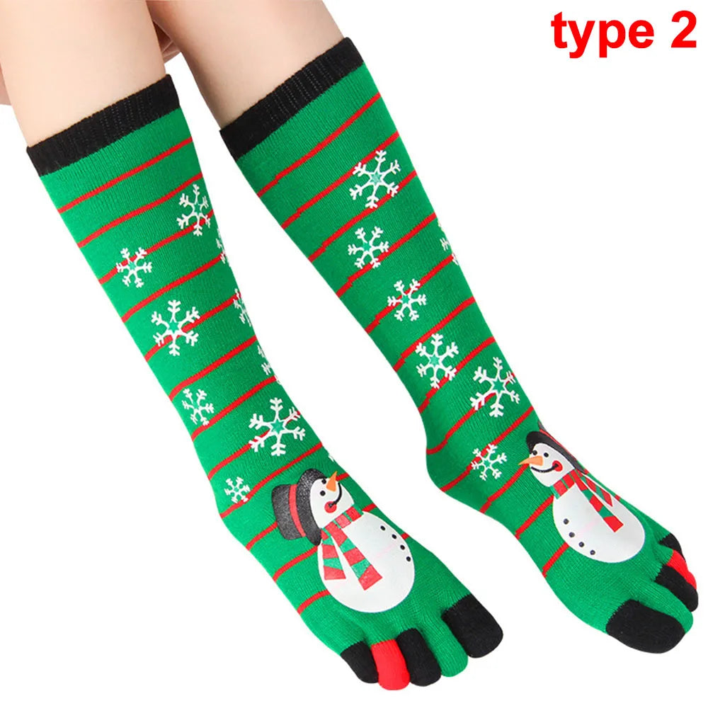 Fashion Christmas Toe Socks Santa Claus Gift Kids Unisex Xmas Cartoon Socks