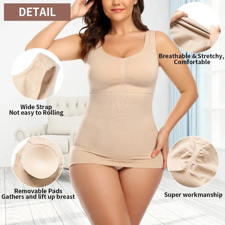 Women Cami Shaper with Built in Bra And Tummy Control