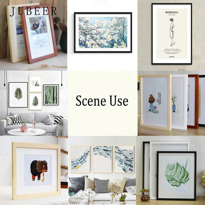 Nordic Simple Wooden Frame A4 A3 Black White Color Picture Photo Frames for Wall picture frames wall photo frame home decor-Arlik interiors