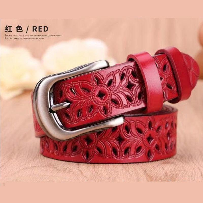 Leather Belts for Women Vintage Pin Buckle Strap Jeans-Belt-Bennys Beauty World