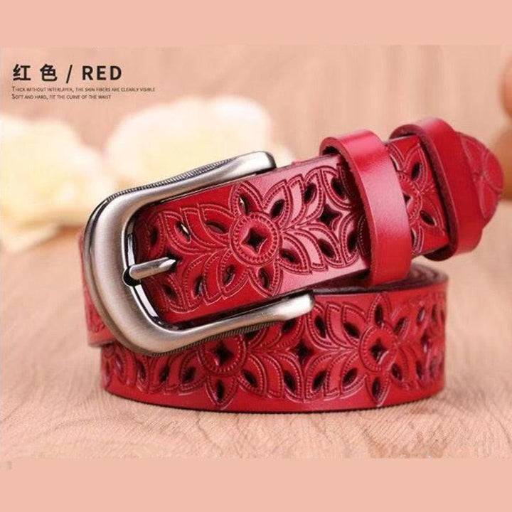 Leather Belts for Women Vintage Pin Buckle Strap Jeans-Belt-Bennys Beauty World