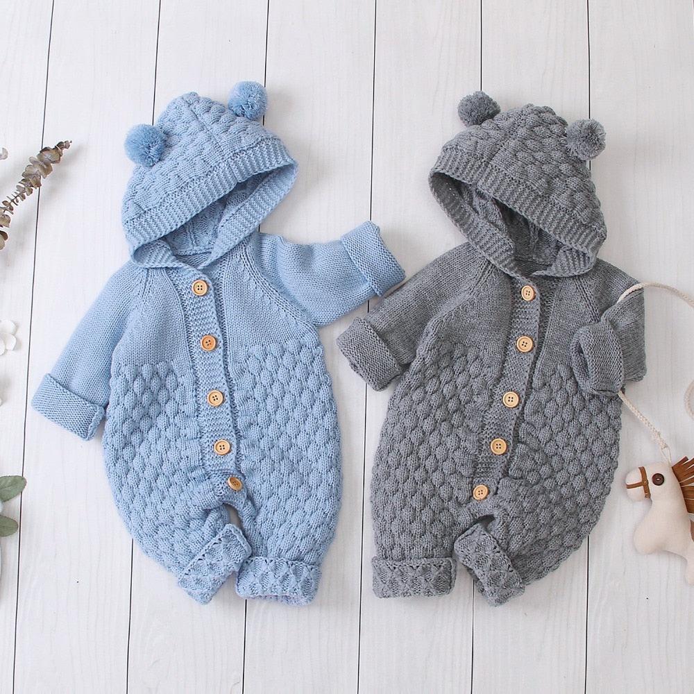 Winter Newborn Sweater Baby Boy Girl Clothes-Rompers-Bennys Beauty World