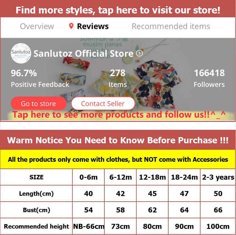 Sanlutoz Cotton Baby Boys Bodysuits Fashion Newborn Clothes
