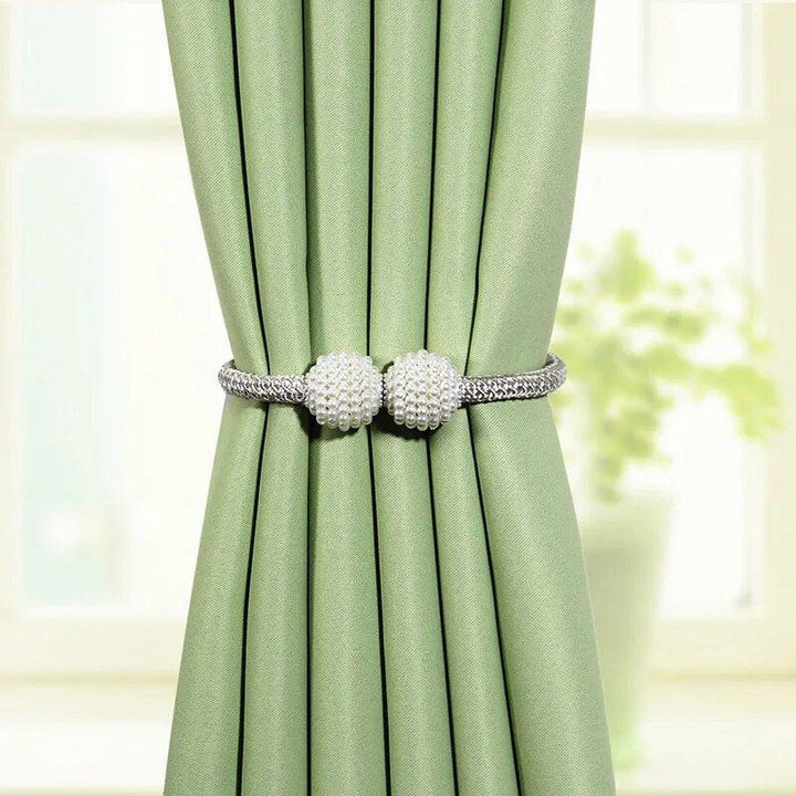 Magnetic Curtain Clip Room Accessories Pearl Ball Curtains Holder Buckle Rope Tieback Home Decor Hanging Ball Tie Back Holdback-Arlik interiors