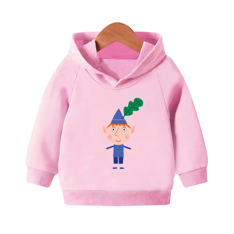 Kids Cartoon Print Pullover Hoodie