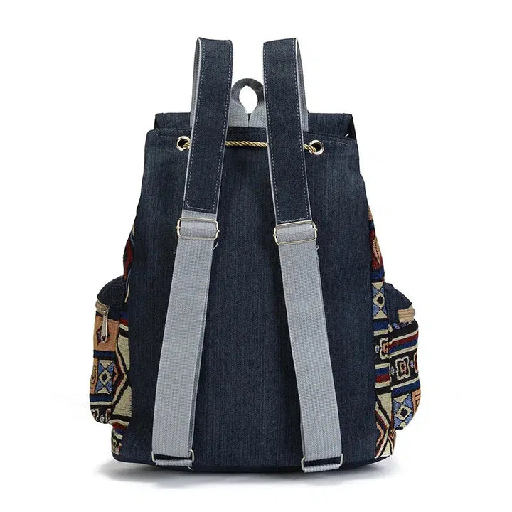 Women Printing National Backpack Canvas School Bags For Teenagers-bag-Bennys Beauty World