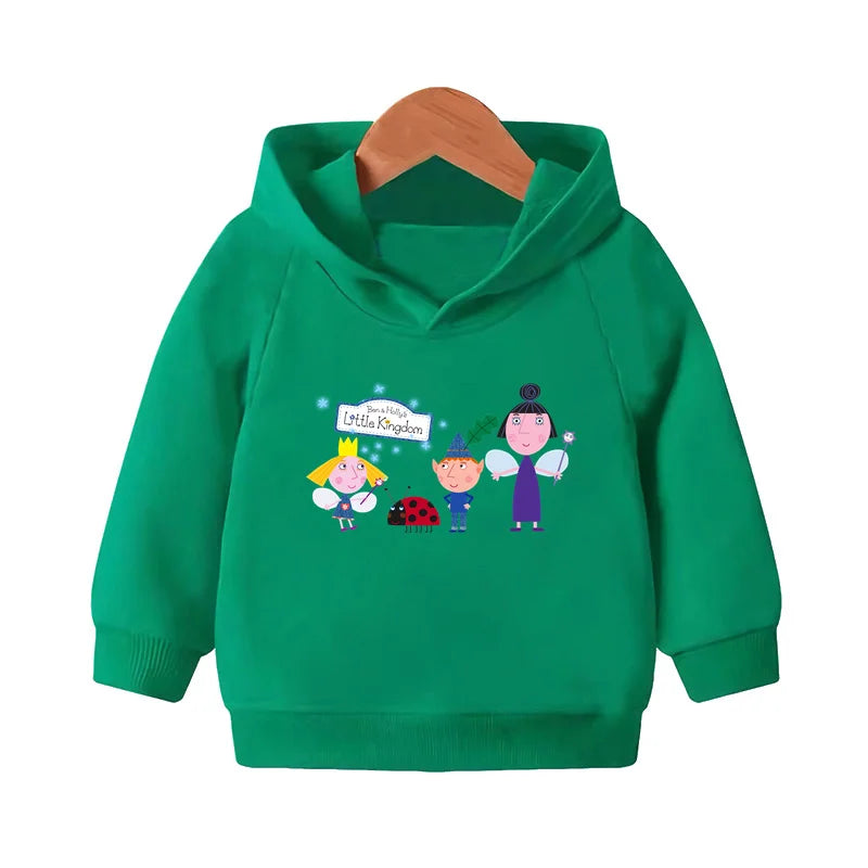 Kids Cartoon Print Pullover Hoodie