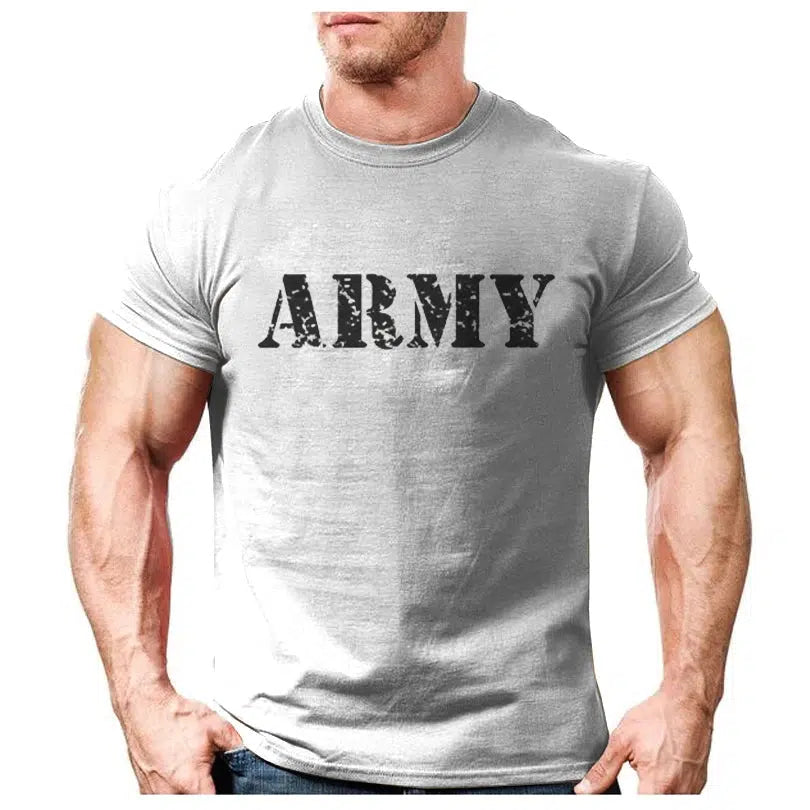 Fashion ARMY Letter Printed T-Shirt For Men