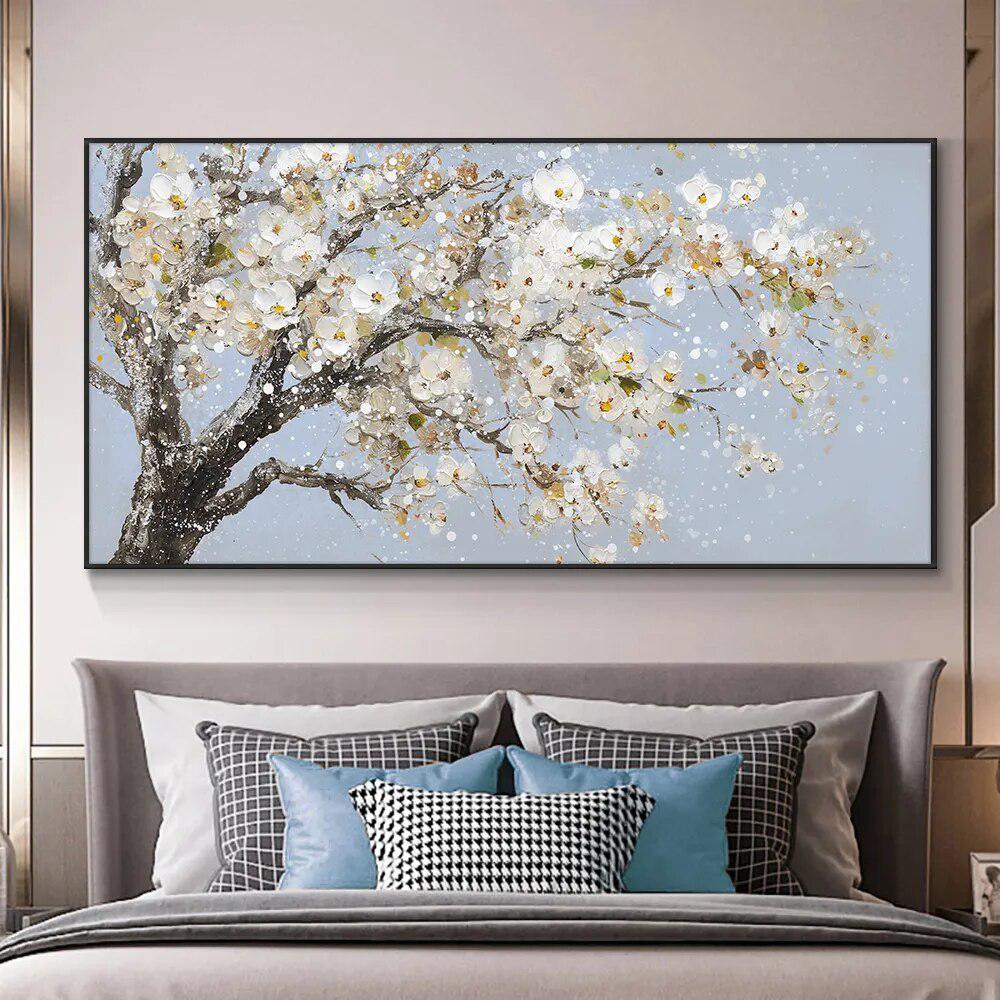 Plum Blossom Flower Oil Painting Landscape Painting Art Poster and Printing for Living Room Decoration Printing on Canvas-Arlik interiors