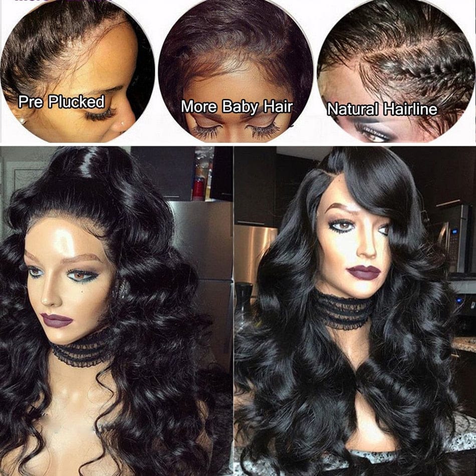 HD Transparent Lace Wig Brazilian Loose Wave Wig For Women