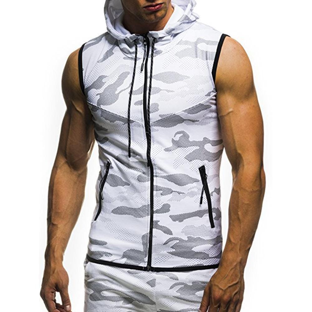 HOT SALE!!! Summer Men Gym Fitness Camouflage Mesh Hoodies BENNYS 