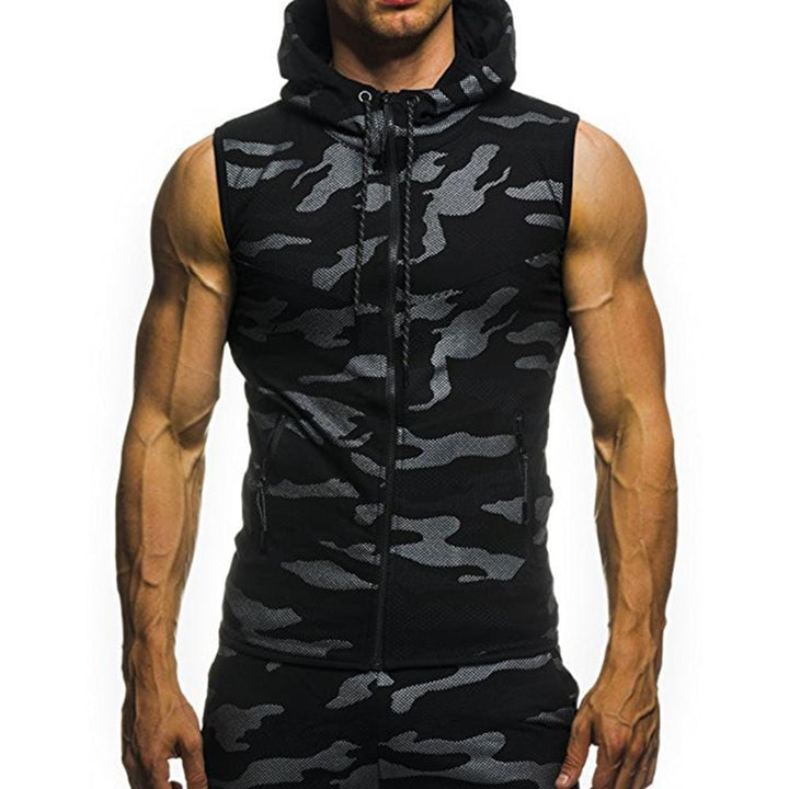 HOT SALE!!! Summer Men Gym Fitness Camouflage Mesh Hoodies BENNYS 