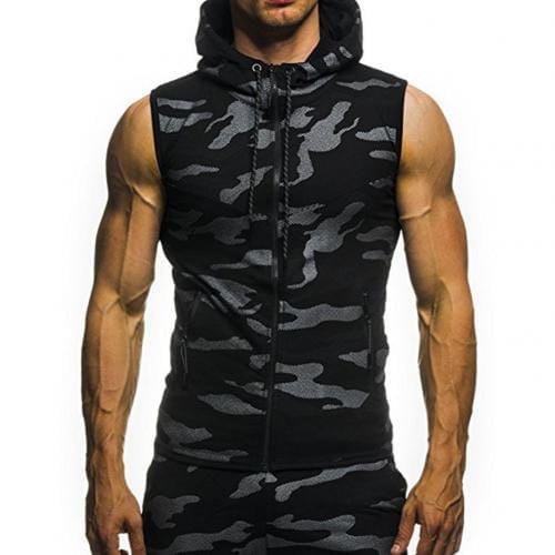 HOT SALE!!! Summer Men Gym Fitness Camouflage Mesh Hoodies BENNYS 