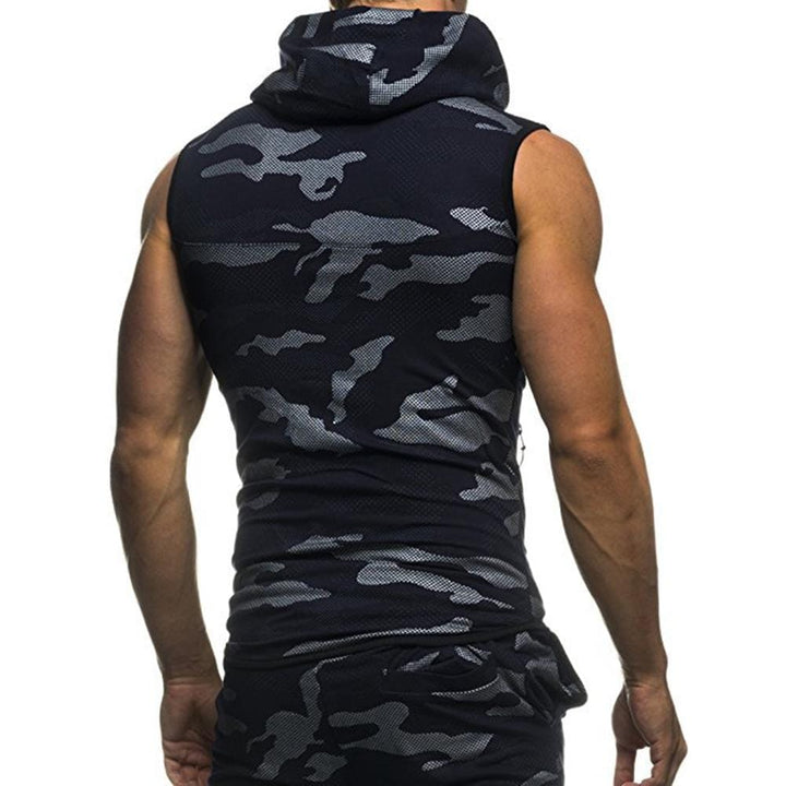 HOT SALE!!! Summer Men Gym Fitness Camouflage Mesh Hoodies BENNYS 